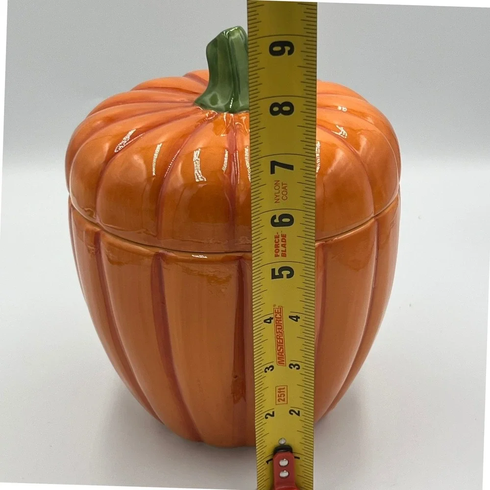 Boston Warehouse Pumpkin Cookie Jar Unisex OS Orange NWOT 26176 Ceramic Harvest